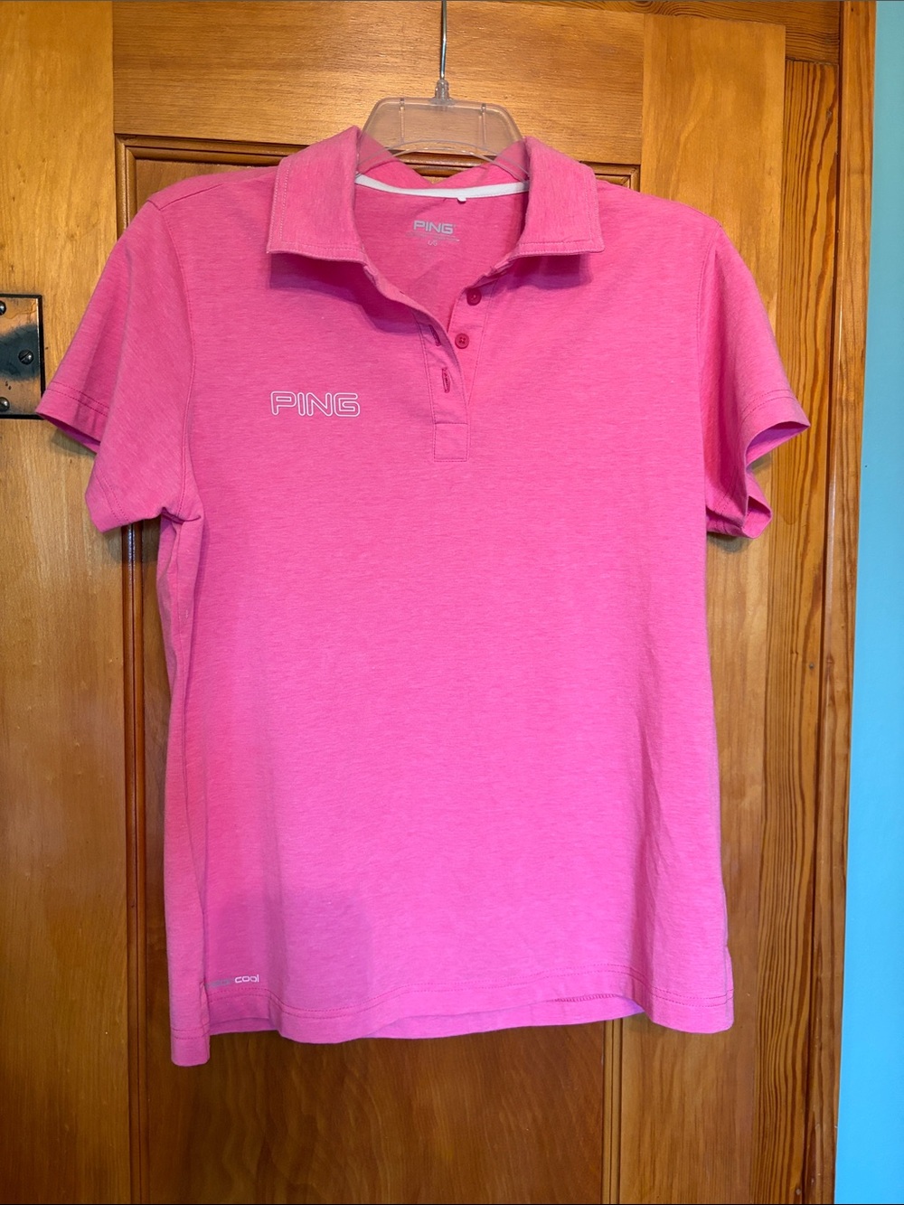 Ladies Ping Pink Collared Golf Shirt Sz Large